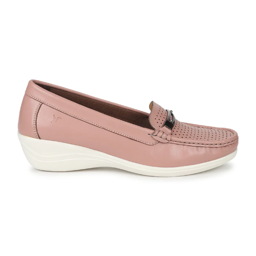 Bliss Casual Perforated Buckle Loafers for Women - Image 3