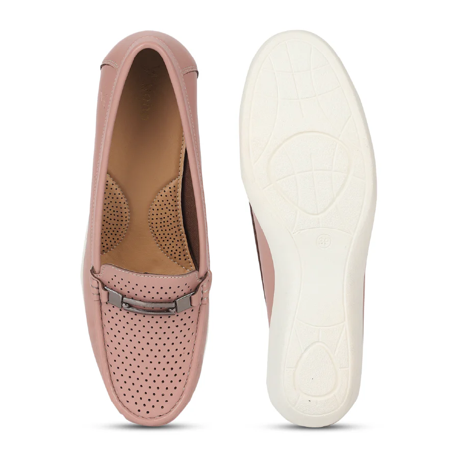 Bliss Casual Perforated Buckle Loafers for Women - Image 4
