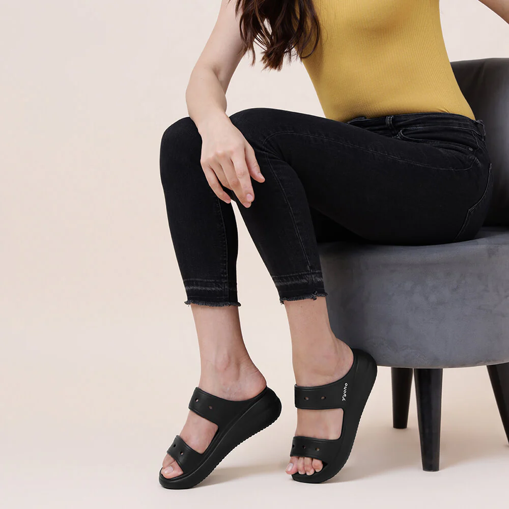 Double Strap Clog Sandals for Women - Image 3