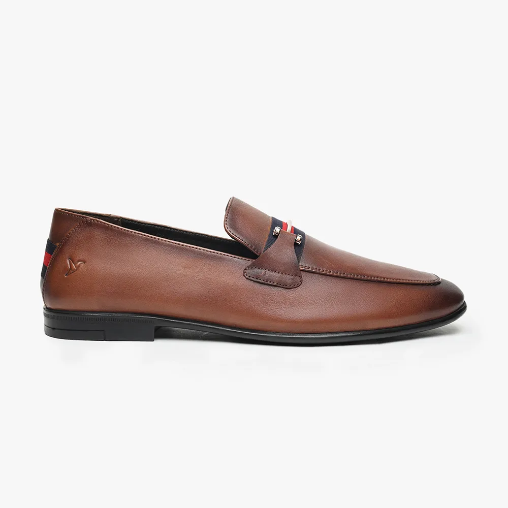 DualTone Wing Loafers for Men - Brown - Image 3