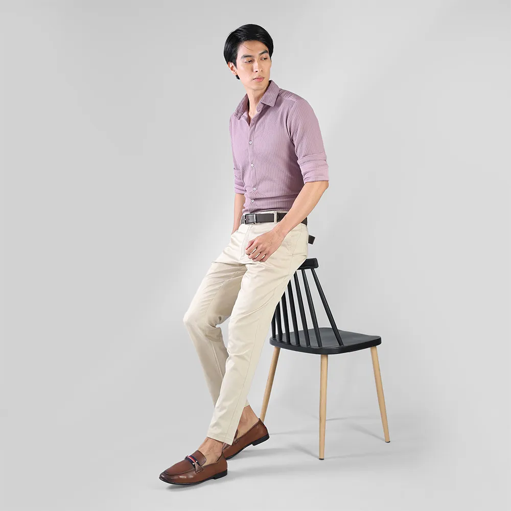 DualTone Wing Loafers for Men - Brown - Image 7