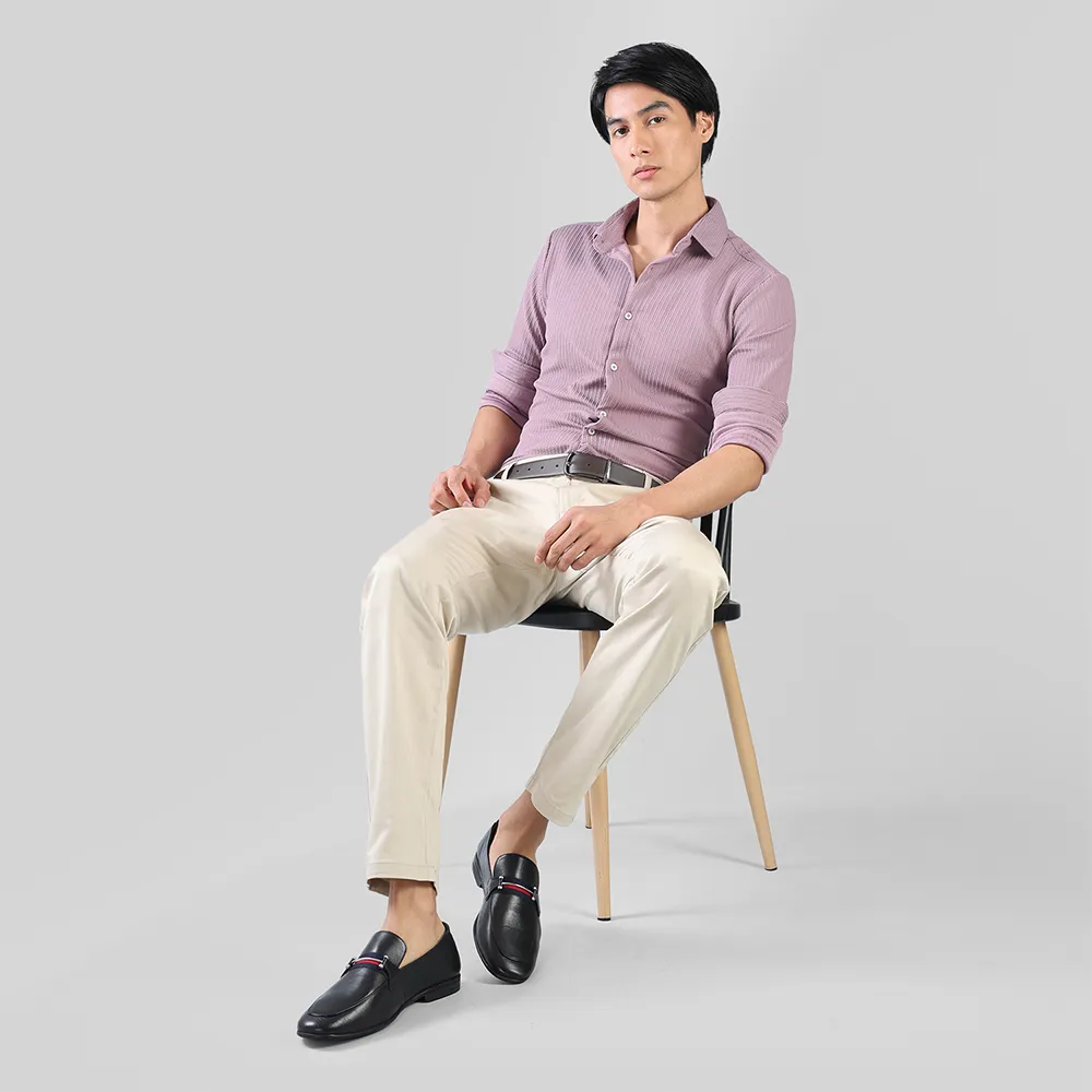 DualTone Wing Loafers for Men - Classic Black - Image 7