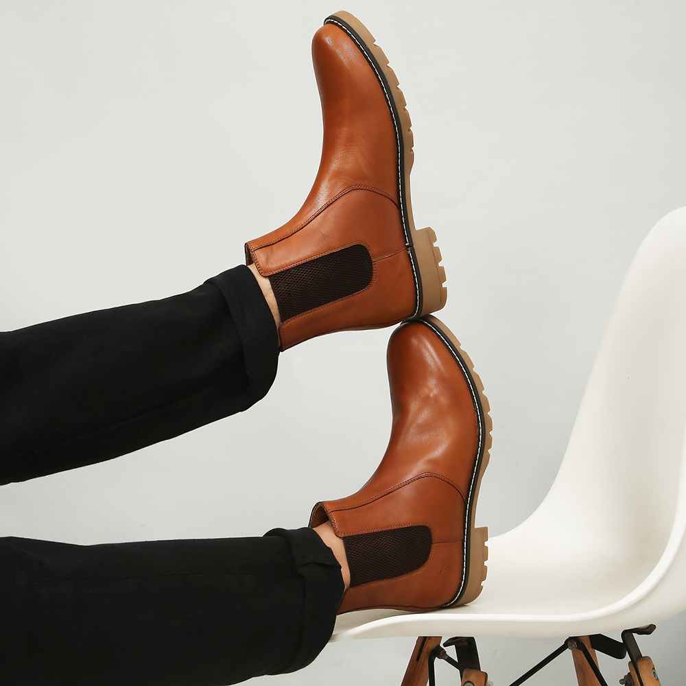 Men Chelsea Leather Boots - Image 10