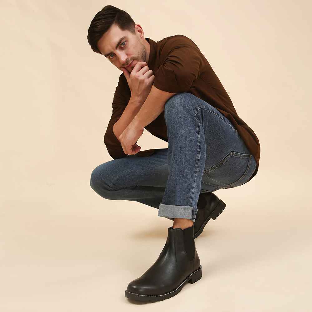 Men Chelsea Leather Boots - Image 6