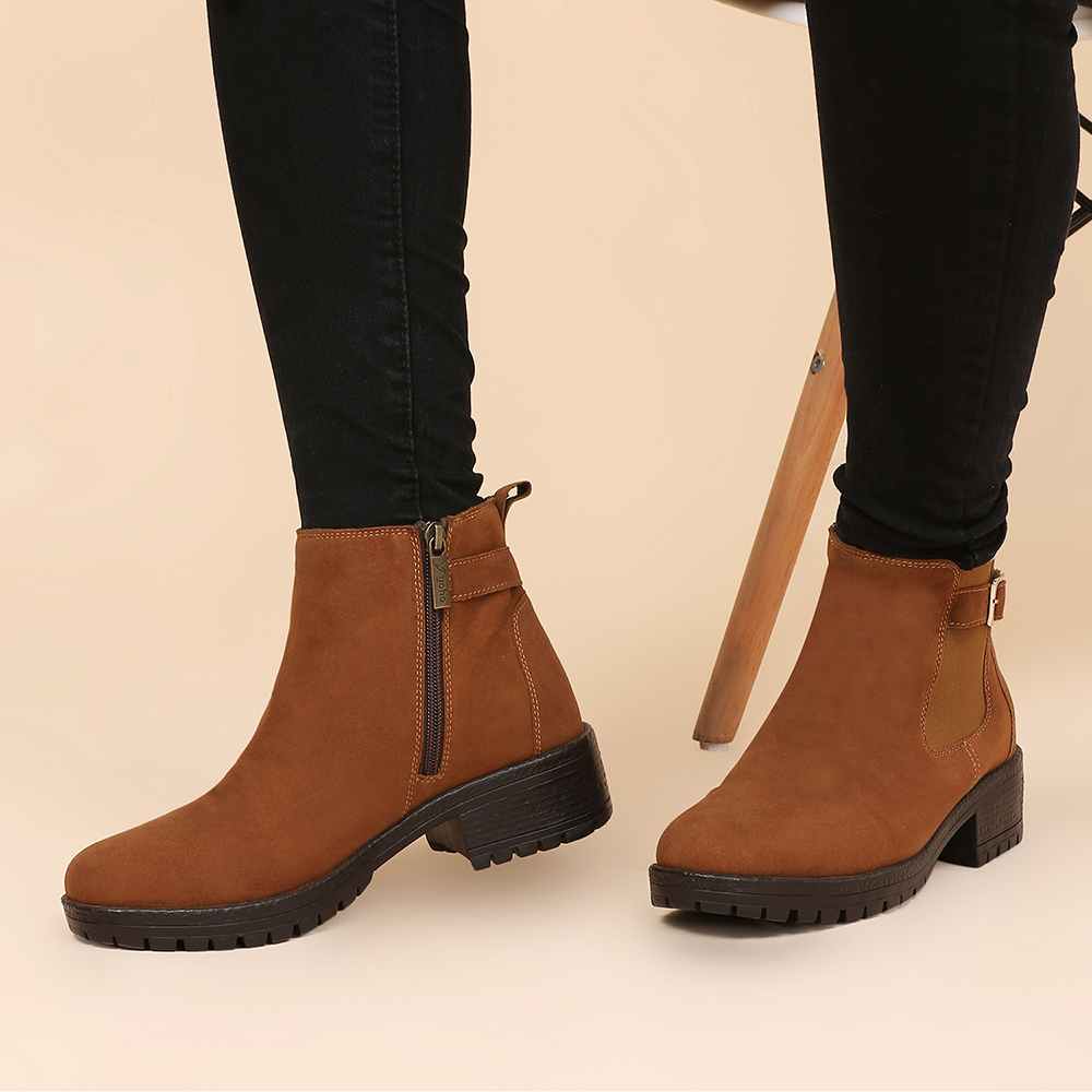 Women Chelsea Suede Boots - Image 10
