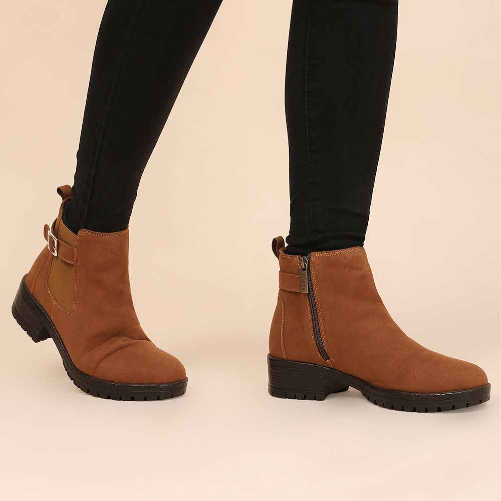 Women Chelsea Suede Boots - Image 12