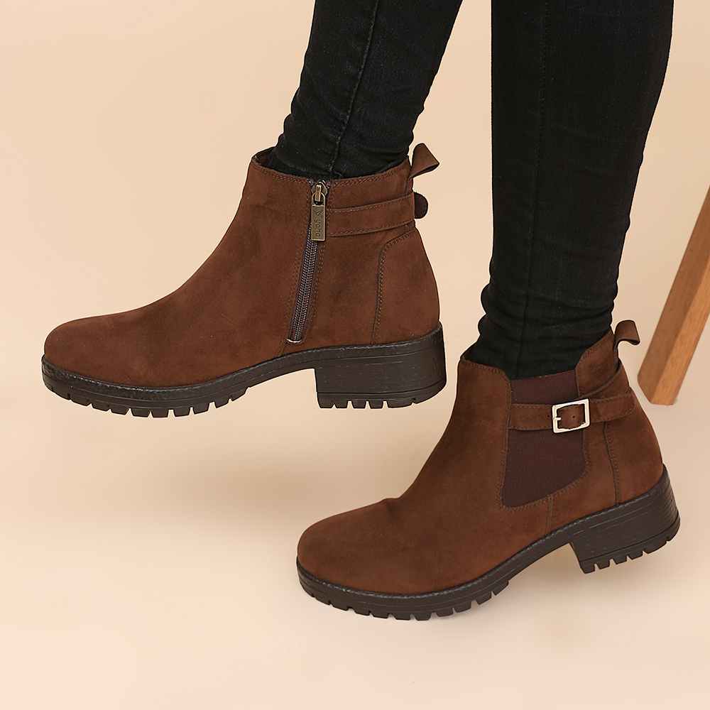 Women Chelsea Suede Boots - Image 20