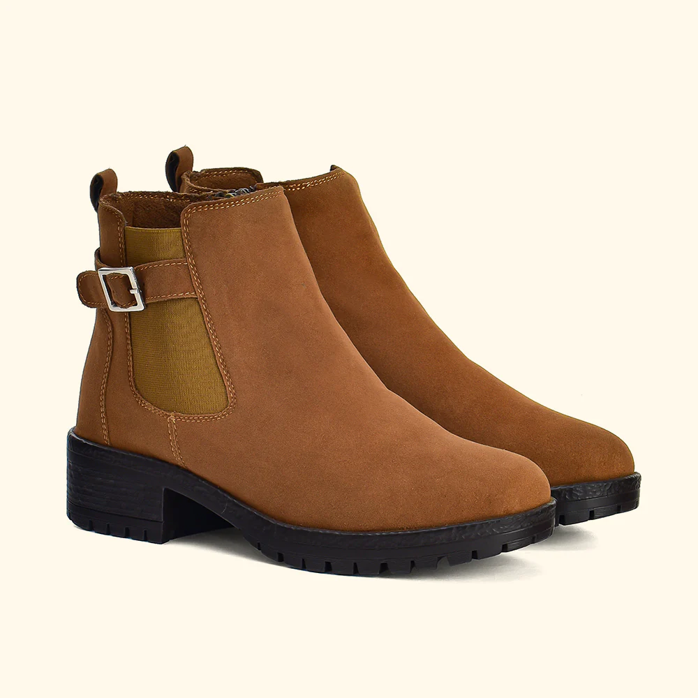 Women Chelsea Suede Boots - Image 9